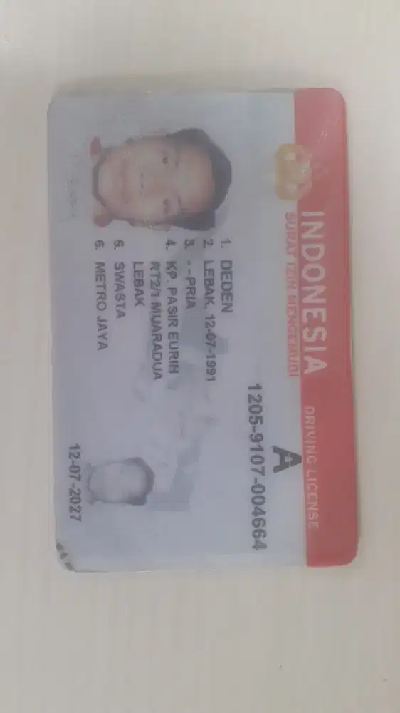Nama saya deden umur 34 th.