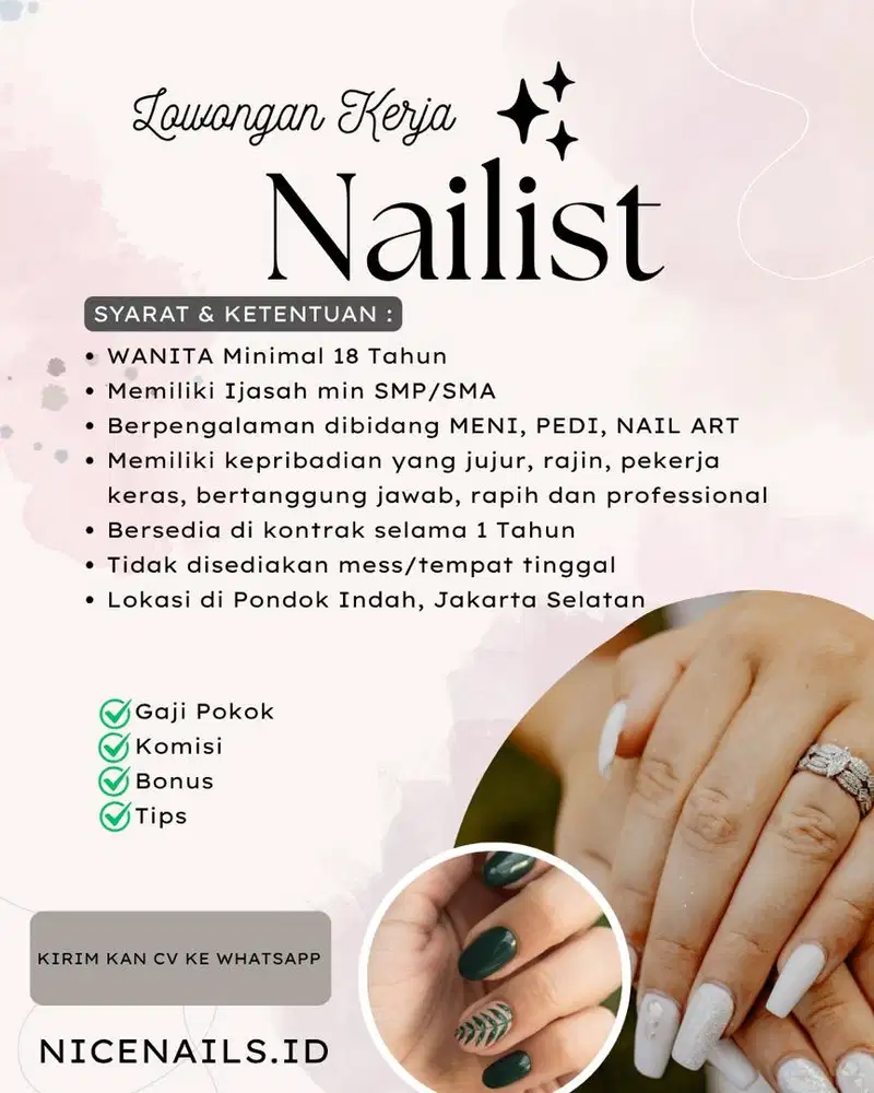 Nailist / Nail Technician / Terapis Kuku