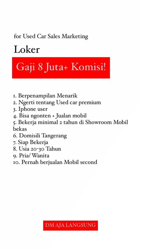 Dicari Marketing Sales For Sorum ( Gaji dan Komisi menarik)