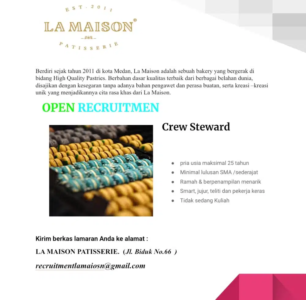 Lowongan Kerja Steward