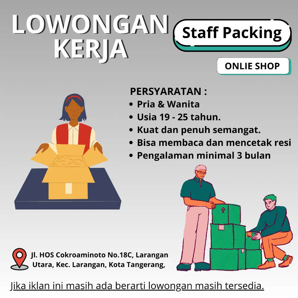 Lowongan Kerja Staff Packing