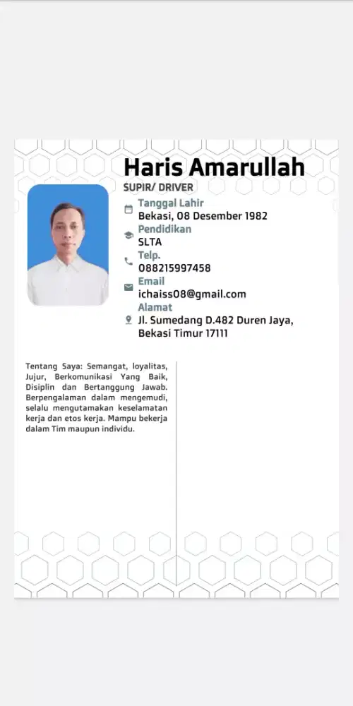 Cari Kerjaan Supir/ Driver Pribadi, Operasional atau Direksi