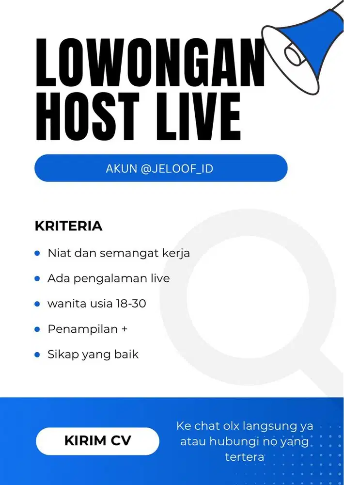 Lowongan host live