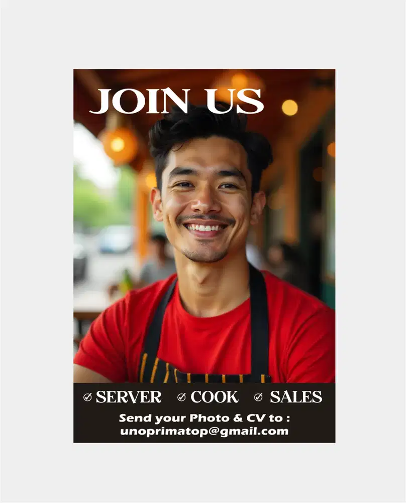 Lowongan Server, Cook, Sales