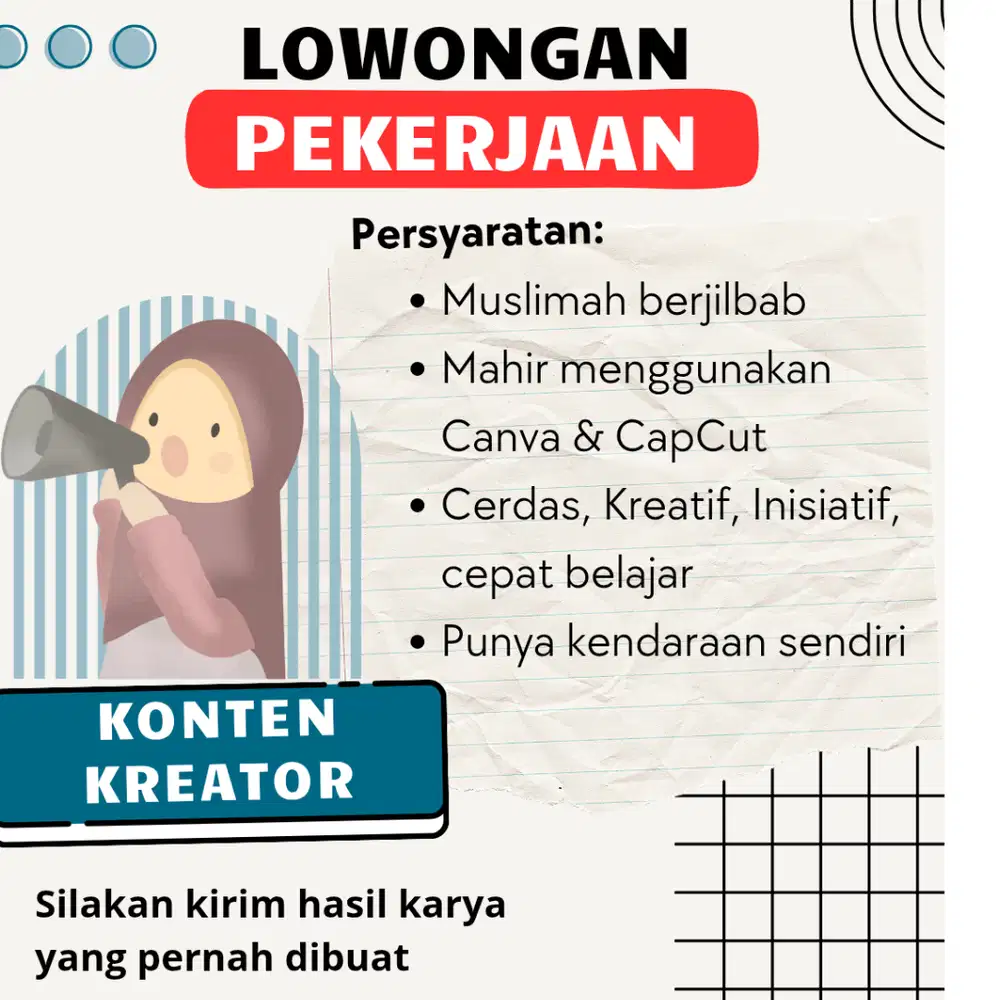 Lowongan Kerja Konten Kreator