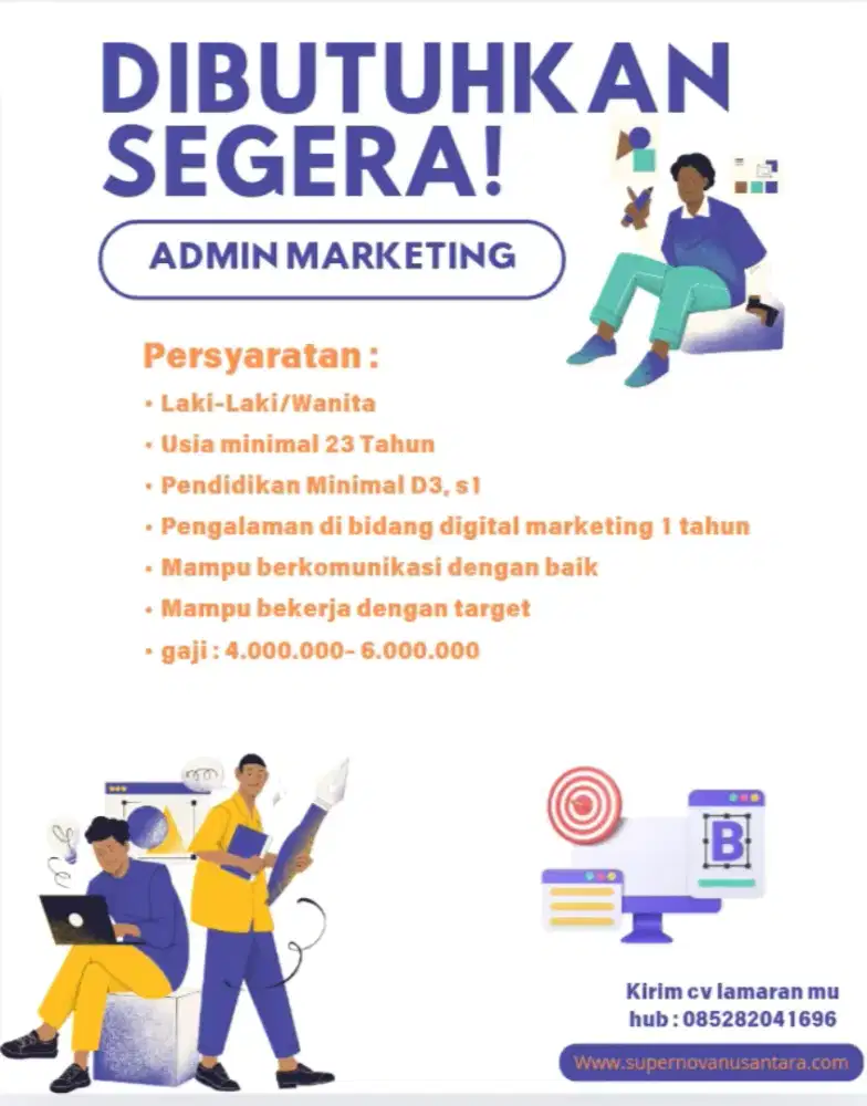 Dibutuhkan segera marketing sales dan marketing digital