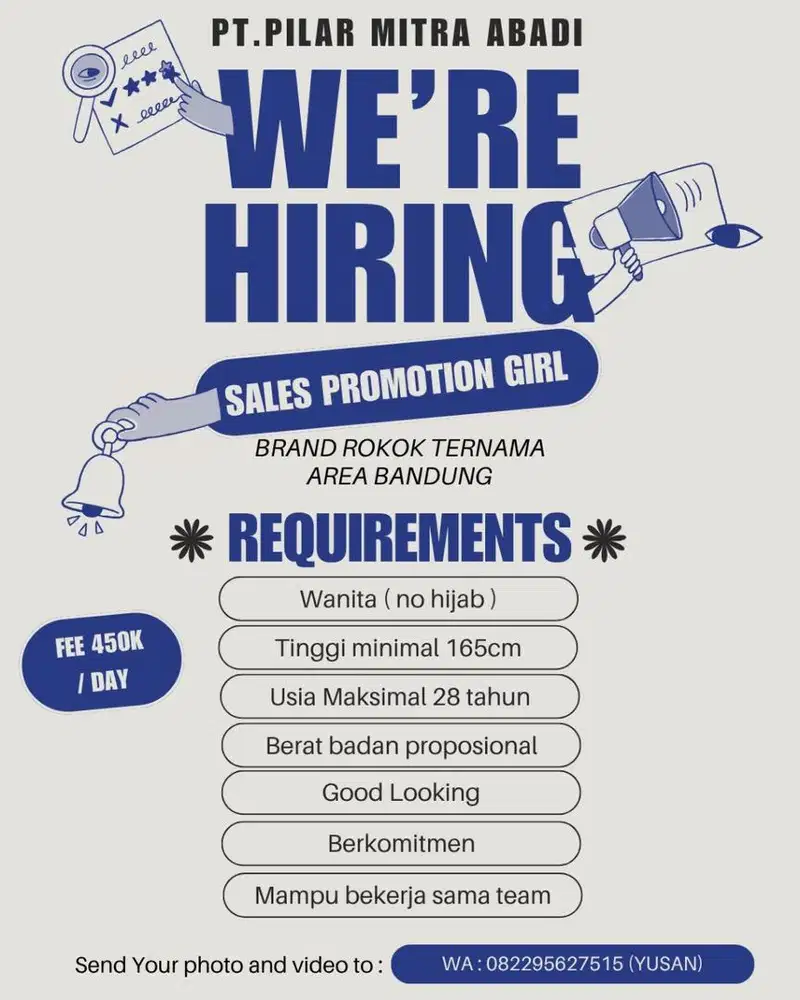Need Sales Promotion Girl Brand Rokok Ternama