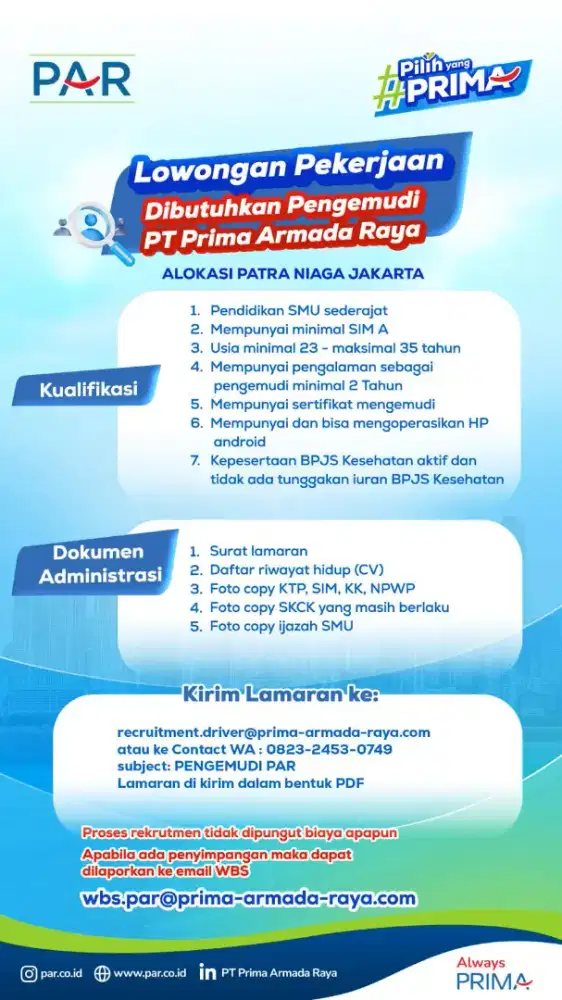 Dibutuhkan pengemudi
