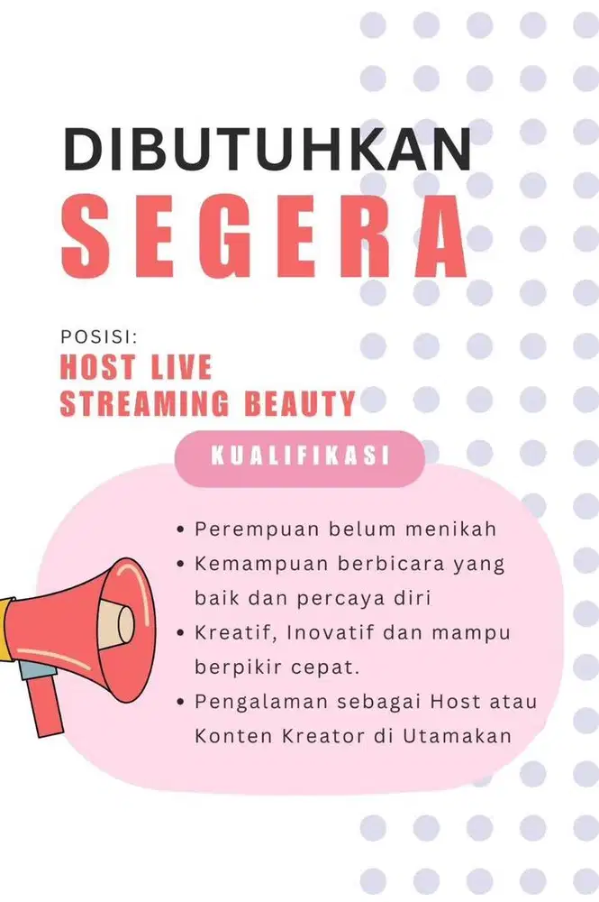 DICARI HOST LIVE BEAUTY DI TIKTOK