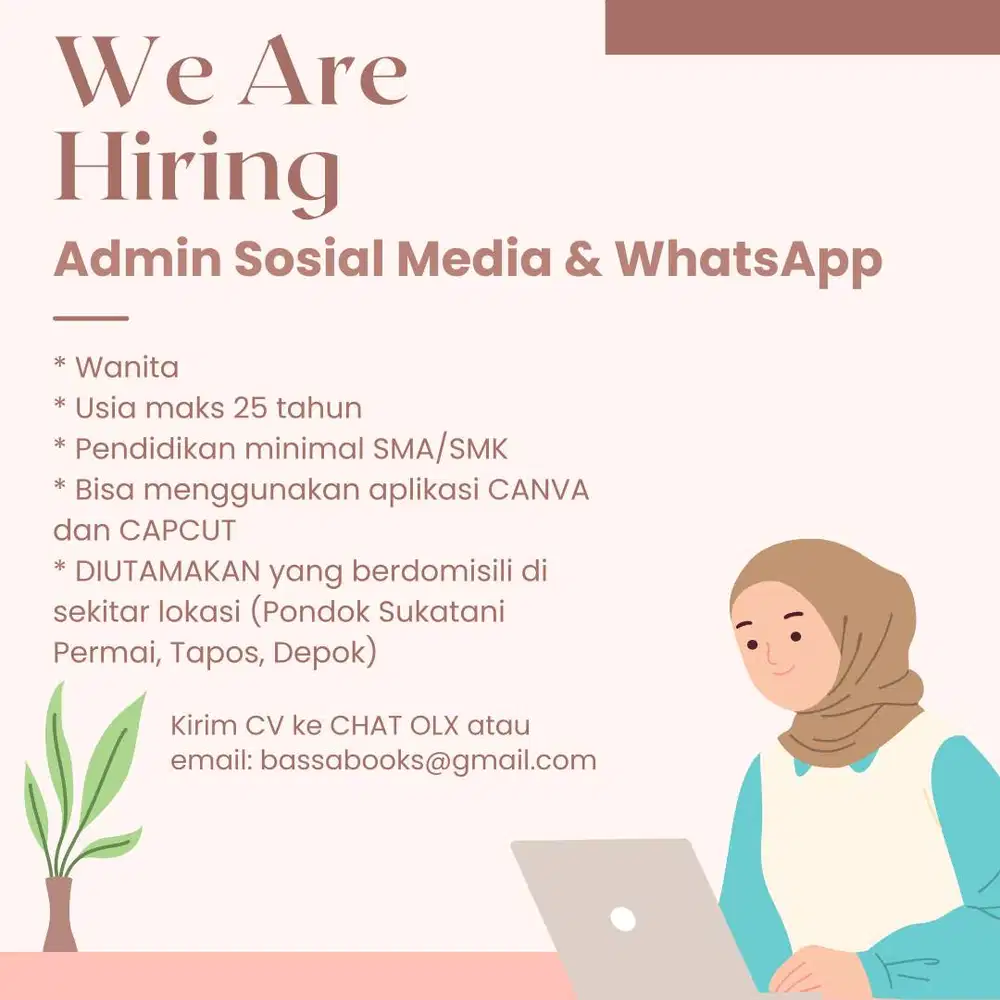 ADMIN WHATSAPP DAN SOSIAL MEDIA ONLINE SHOP