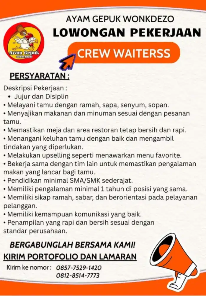 DIBUTUHKAN LOWONGAN KERJA