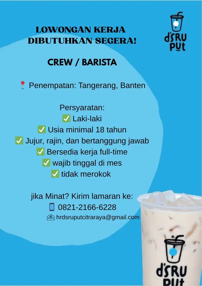 Loker crew dsruput citra raya