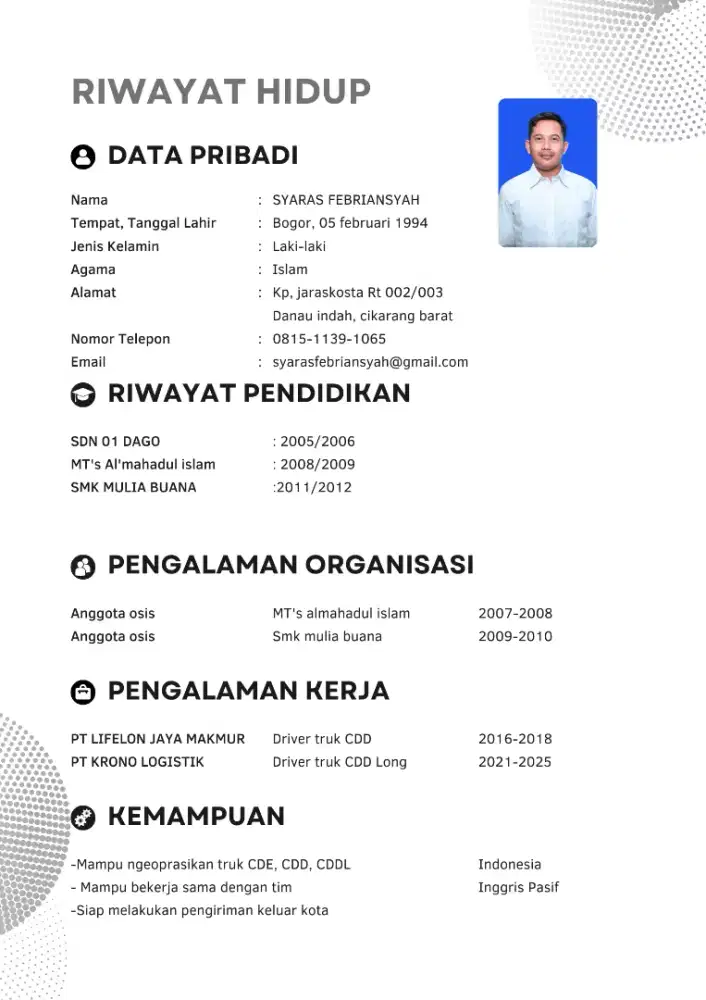 Siap jadi supir barang