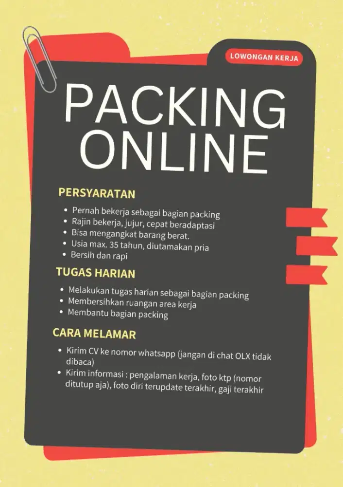 Packing Barang Online Shop