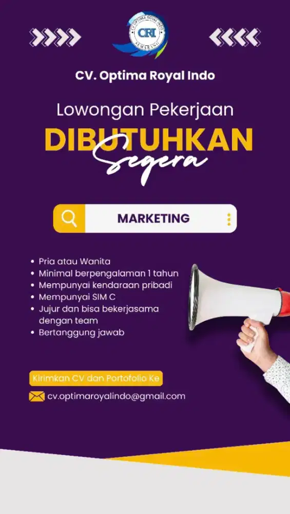 Dibutuhkan marketing