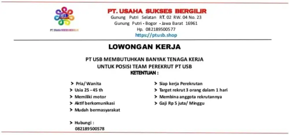 Dibutuhkan secepatnya