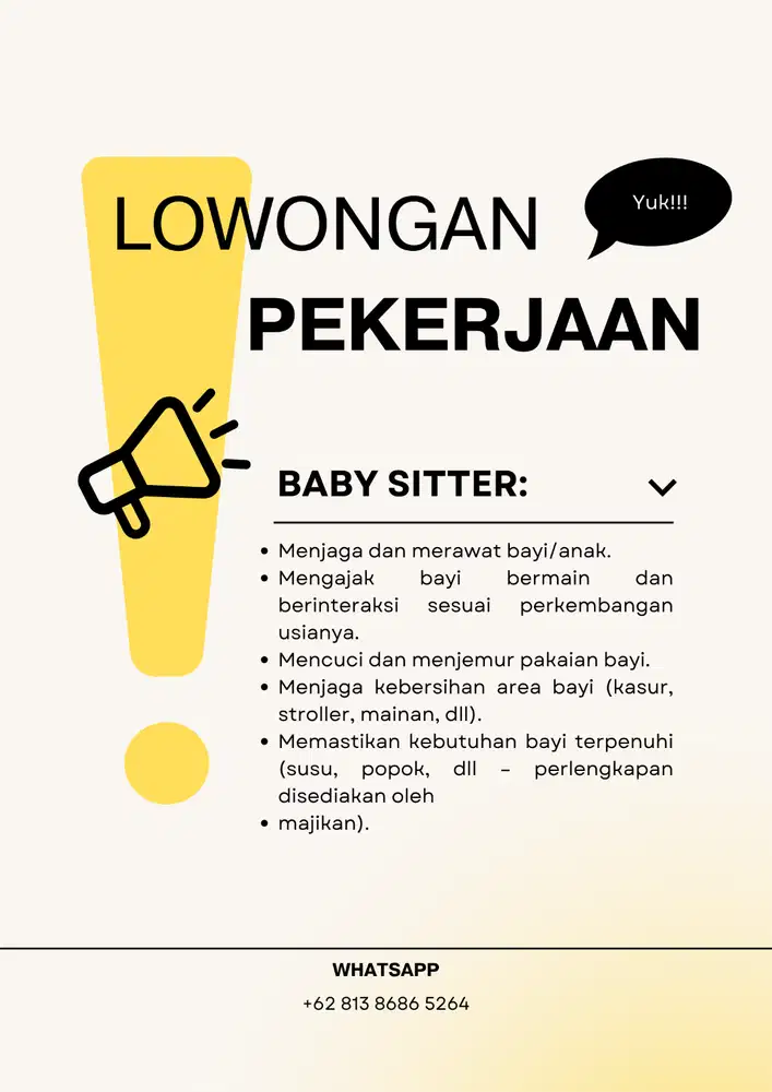 Lowongan Pekerjaan Baby Sitter