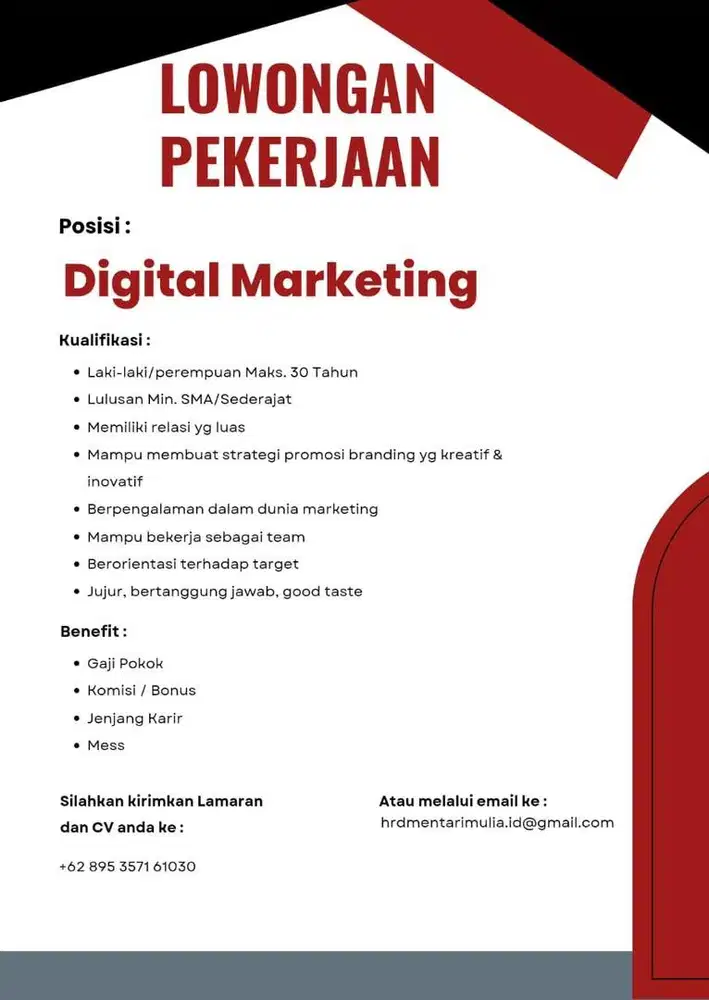 LOWONGAN PEKERJAAN