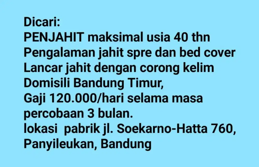 PENJAHIT Sprei, bed cover