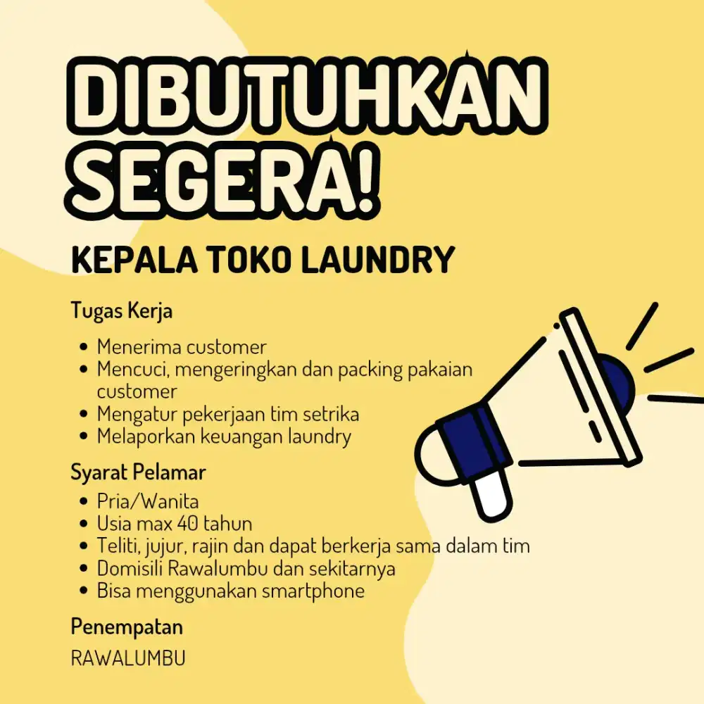 KEPALA TOKO LAUNDRY