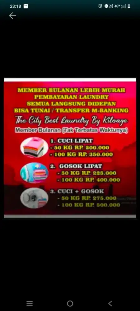 LOWONGAN KERJA LAUNDRY PEREMPUAN BERPENGALAMAN CUCI GOSOK RP.1.200.000