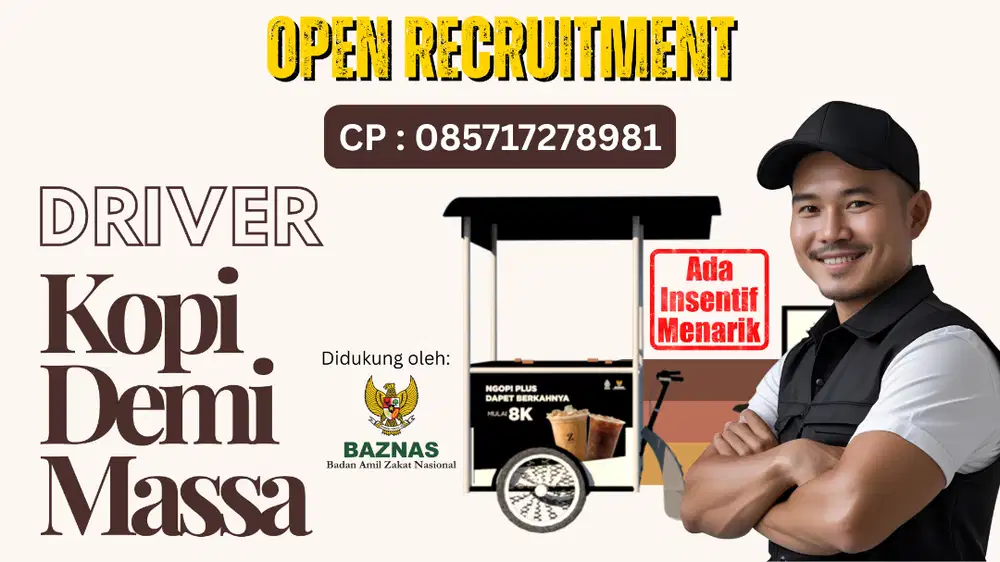 LOWONGAN DRIVER KOPI DEMI MASSA (JAKARTA BARAT dan sekitarnya)