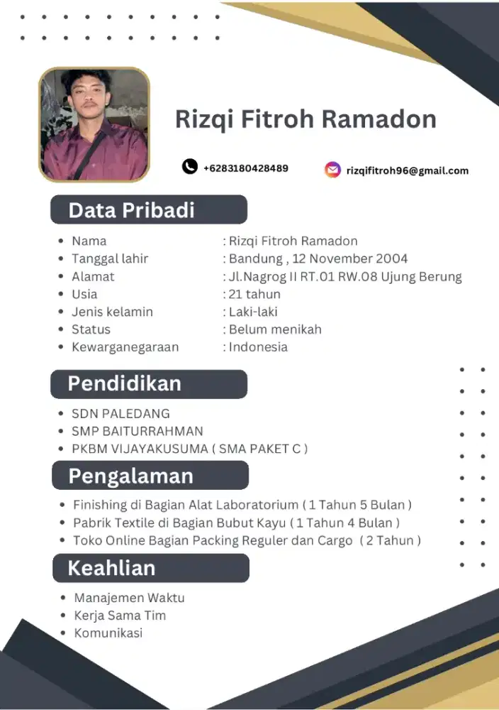 Nyari kerja apa aja yg penting halal