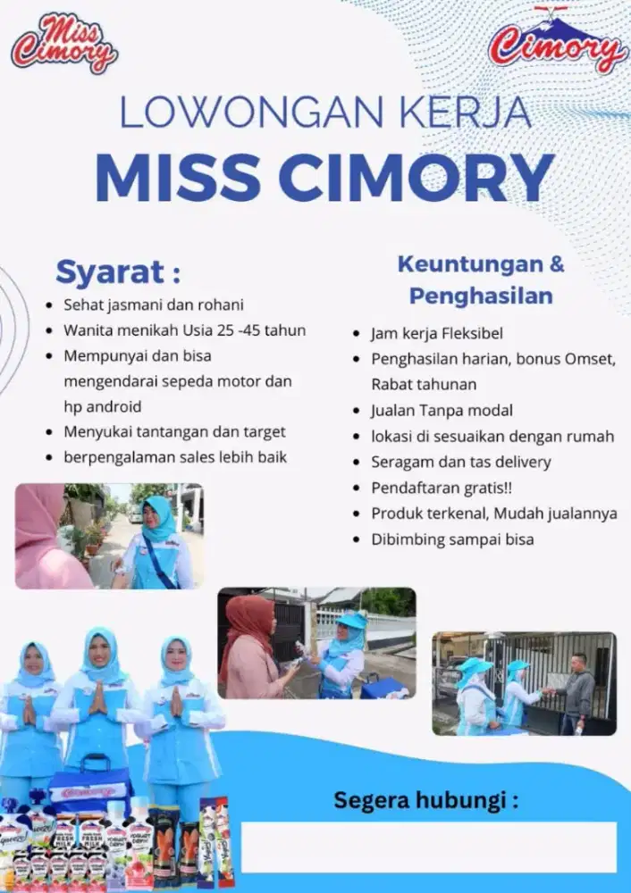 LOWONGAN PEKERJAAN MISS CIMORY