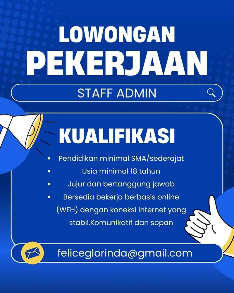 DI BUTUHKAN SEGERA