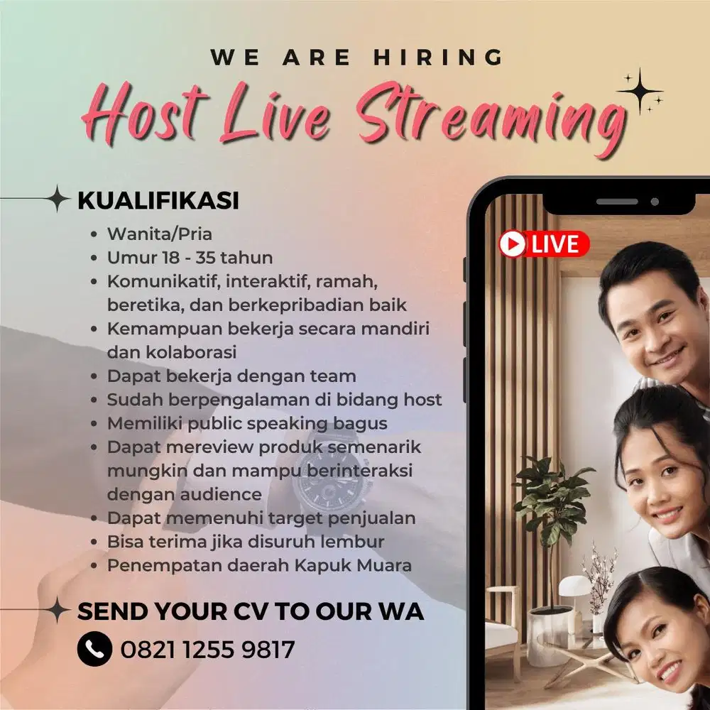 DICARI HOST LIVE STREAMING