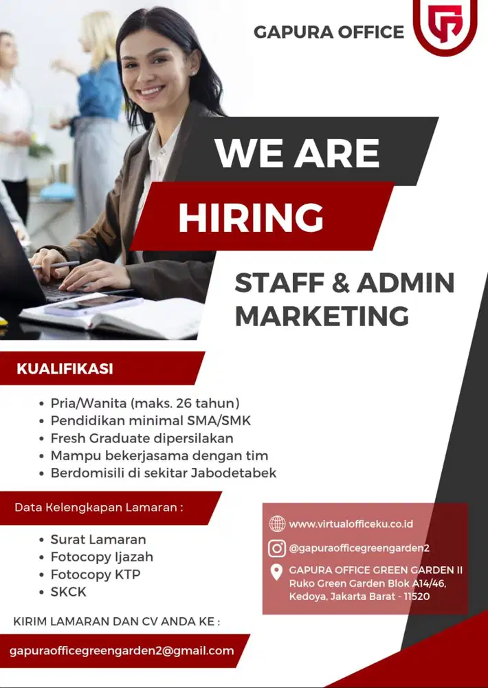 Staff & Admin Marketing Jabodetabek