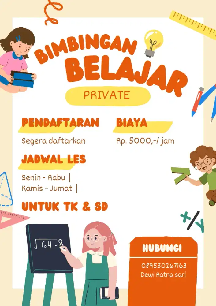 Bimbingan belajar di rumah
