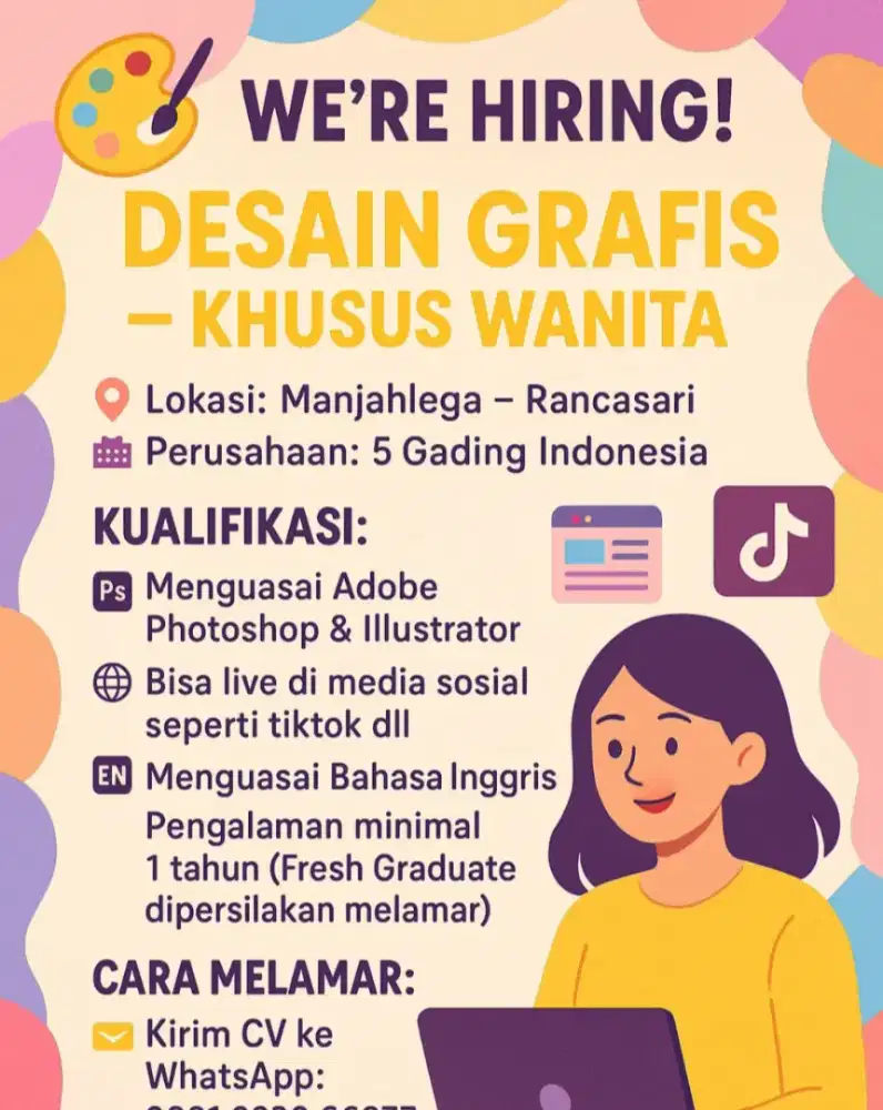Loker desain grafis khusus wanita
