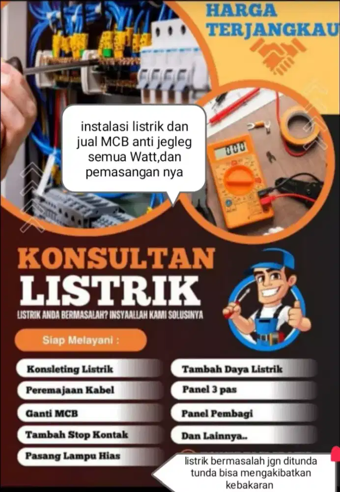 Instalasi listrik dan MCB anti jegleg