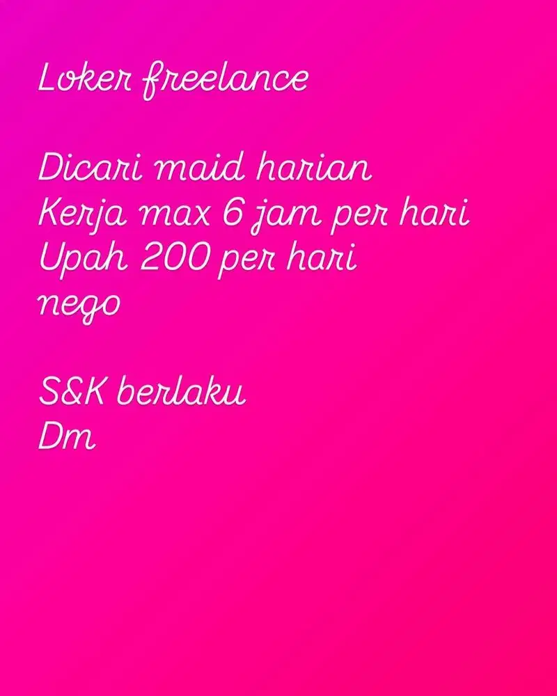 Loker maid harian