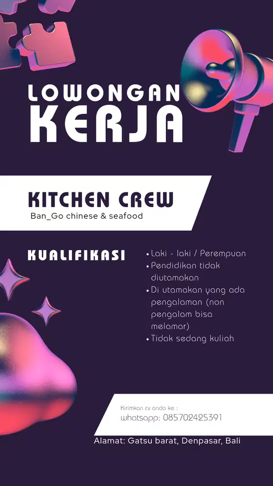 Lowongan kerja warung makan