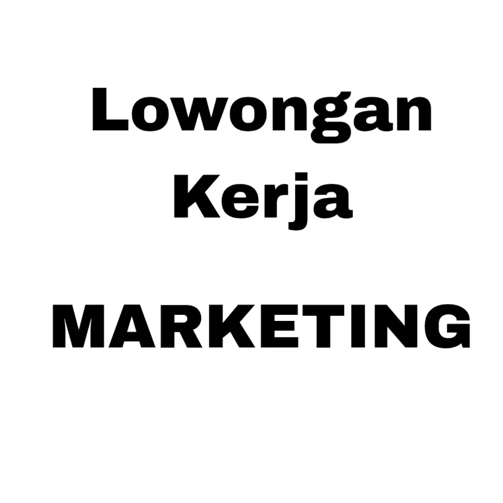 Dibutuhkan Marketing/Sales