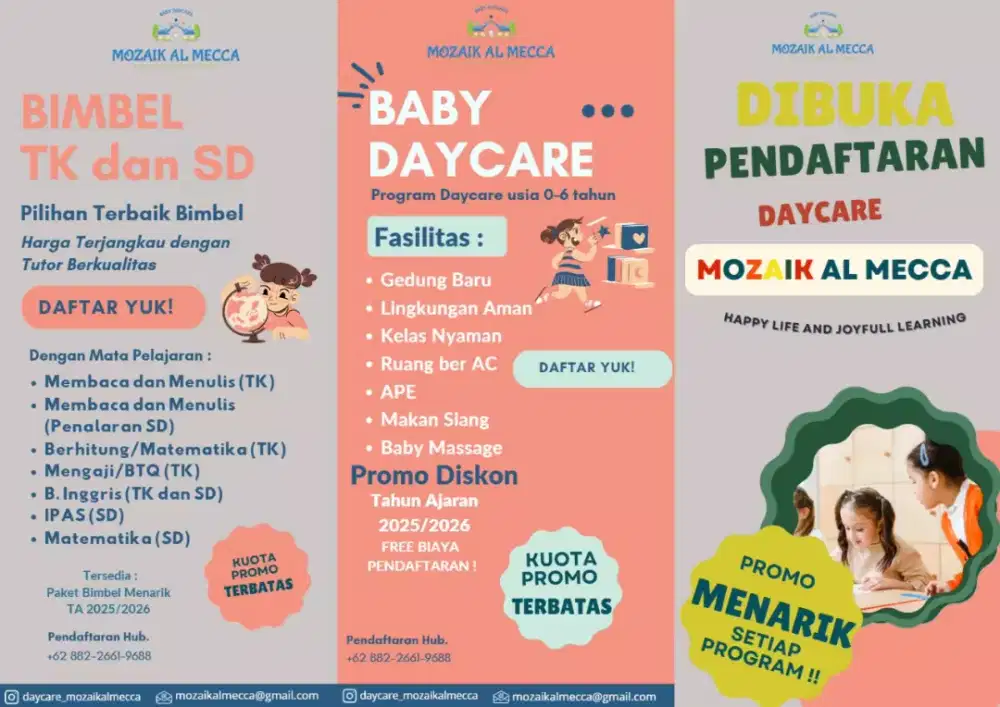 Baby Daycare Mozaik Al Mecca 0-6 tahun