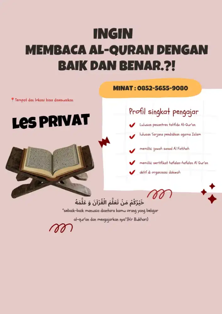 GURU LES BELAJAR MEMBACA AL-QUR'AN