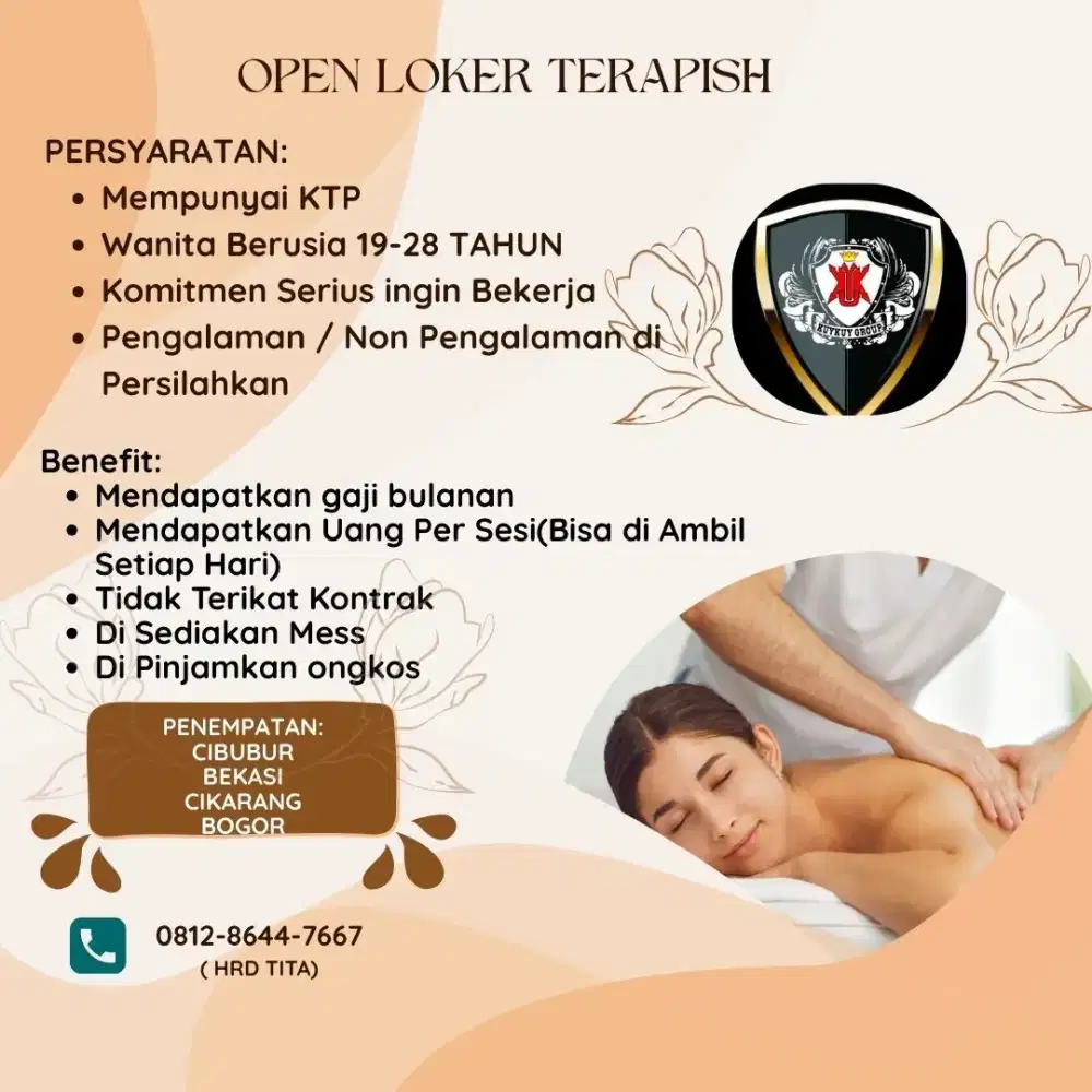 Info loker spa therapist