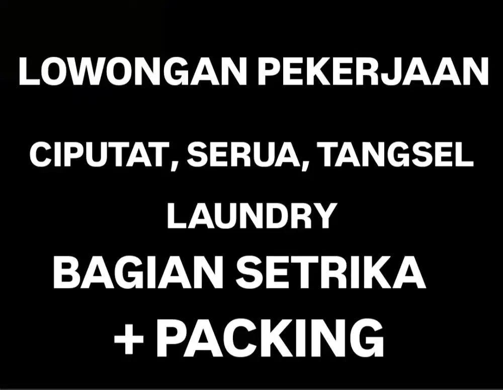LAUNDRY SETRIKA DAN PACKING