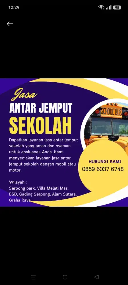 Antar jemput anak sekolah, Tangerang Selatan