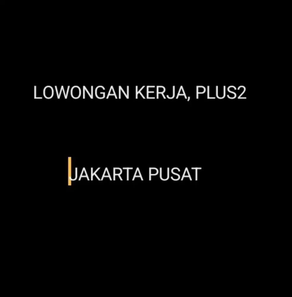 LOWONGAN KERJA WANITA