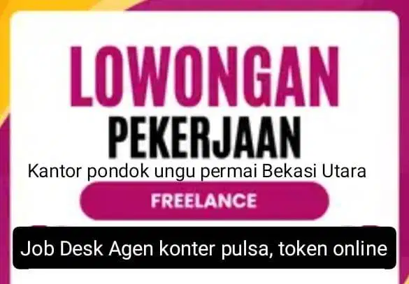Butuh marketing freelance AGEN konter pulsa bekasi