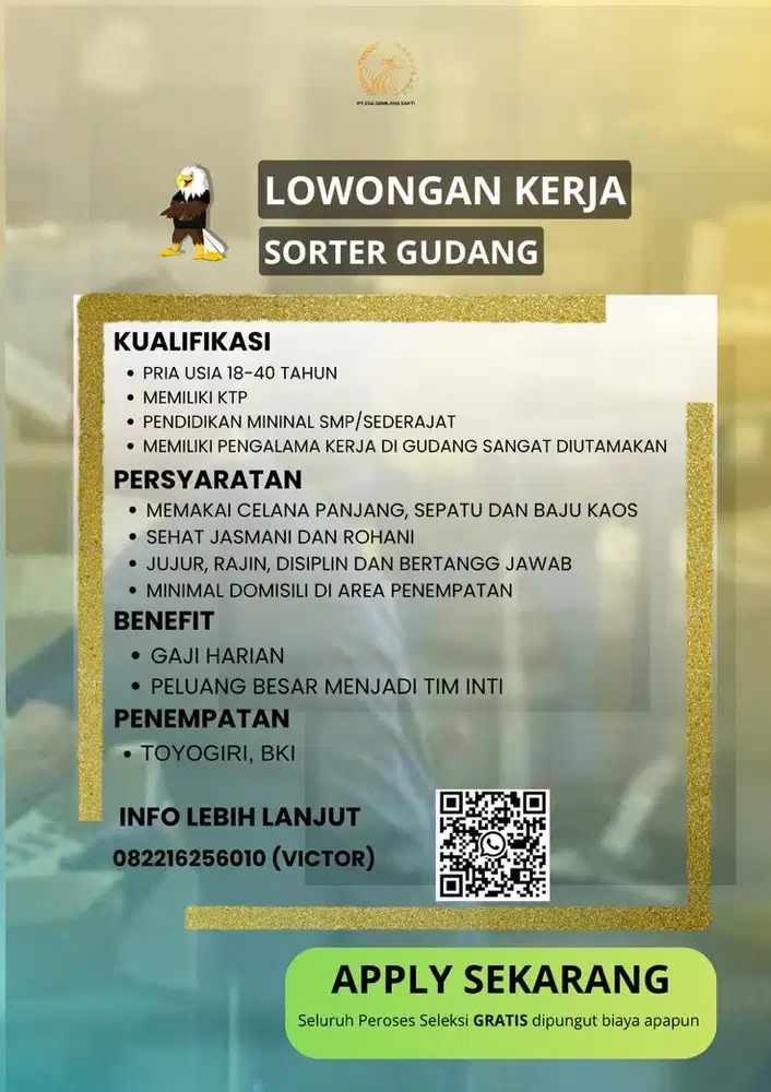freelance sortir gudang