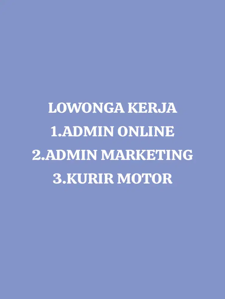 ADMIN ONLINE KURIR MOTOR
