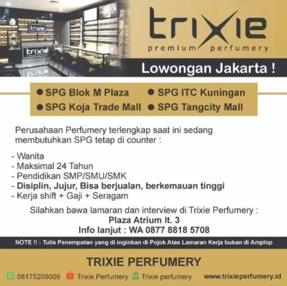 Lowongan SPG wanita