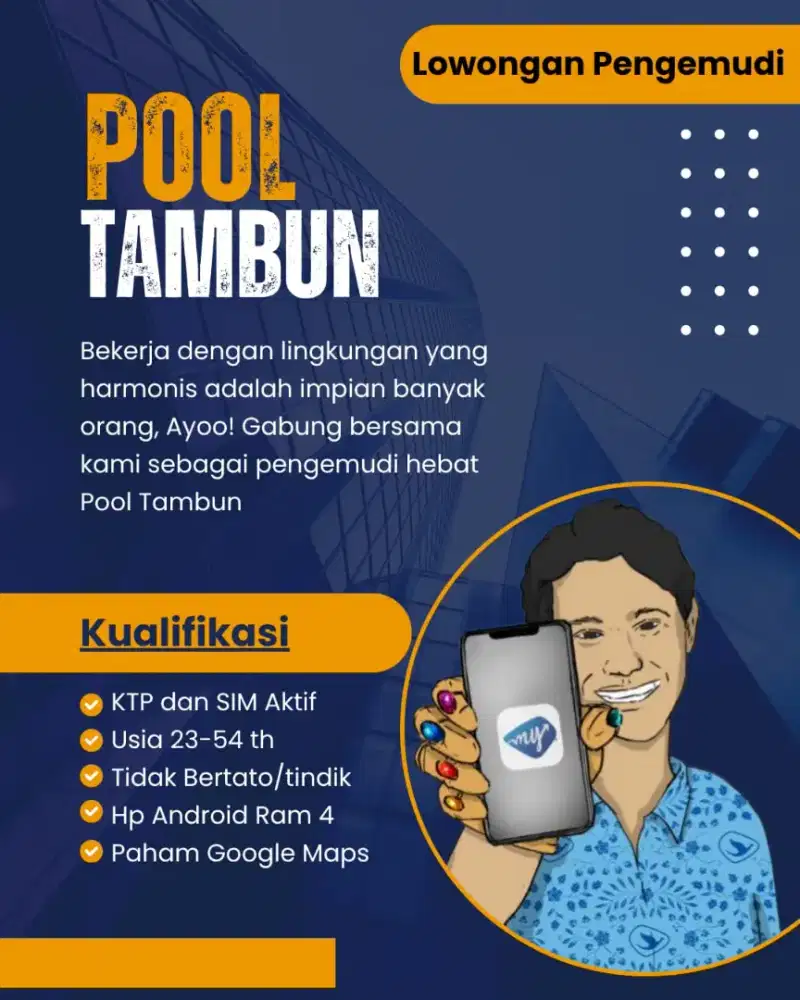 Lowongan driver sopir pool tambun