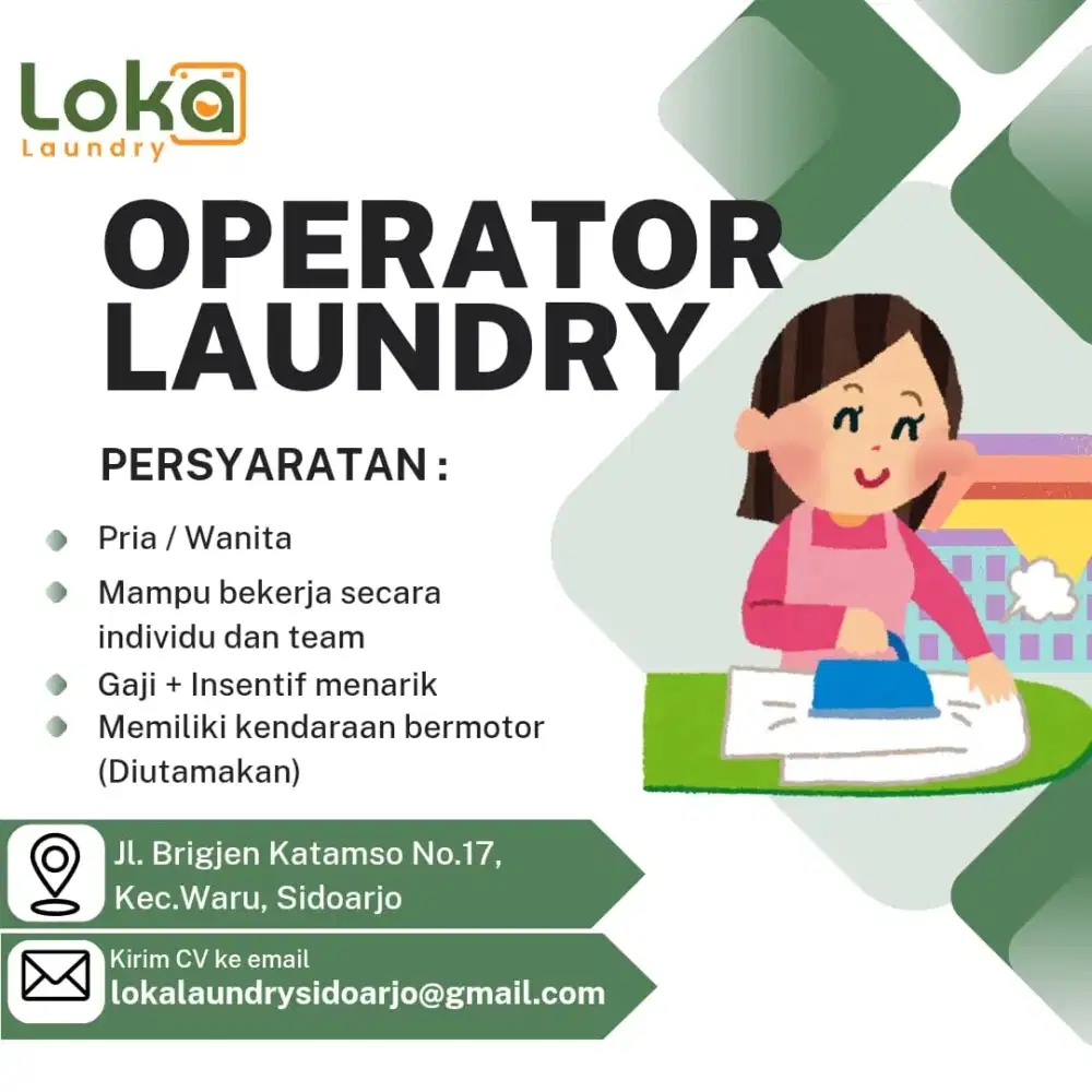 Lowongan Kerja Operator Laundry