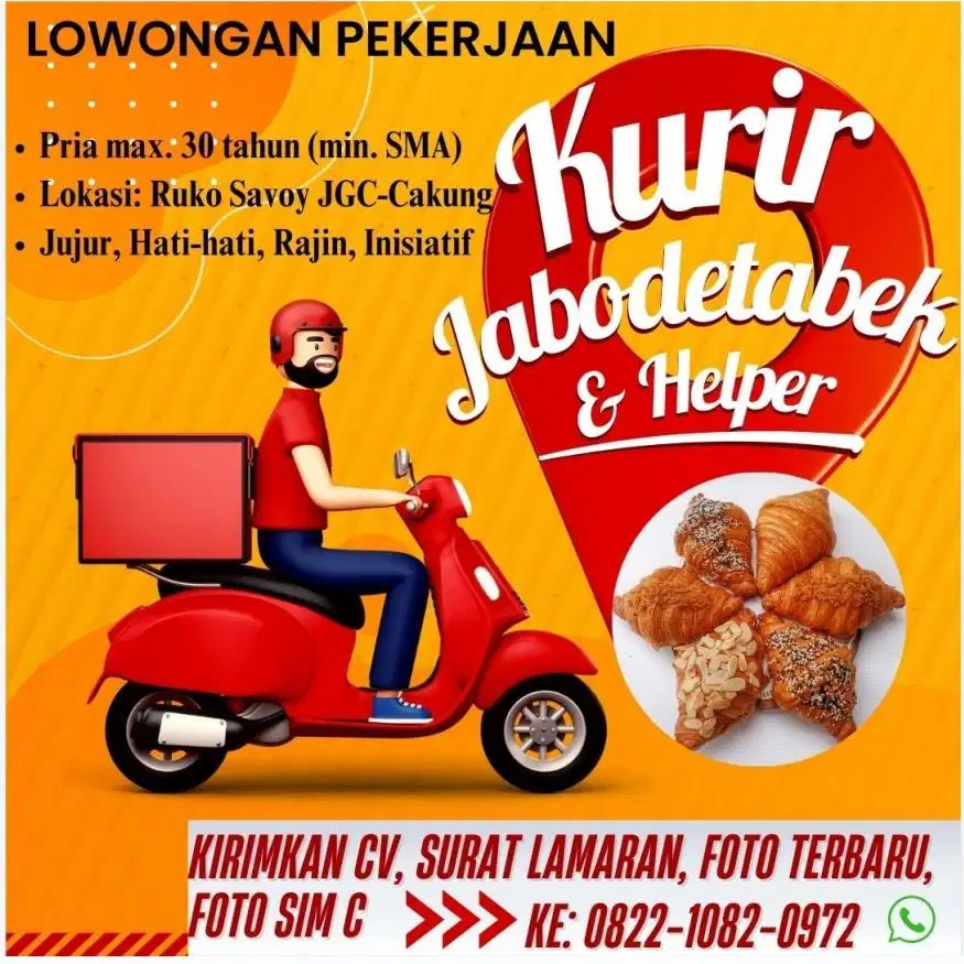 Kurir Roti dan Pastry